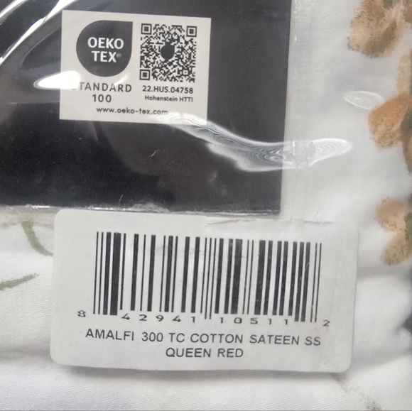 Tribeca Living Deep Pocket Queen Sheet Set - 300 Thread Count Cotton Sateen - Picture 9 of 9